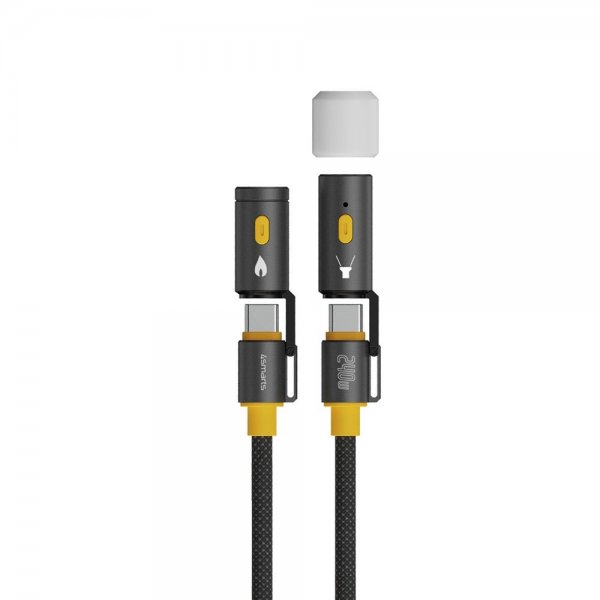 4smarts Kabel 3i1 USB-C Sæt Explorer 240W 1.5m Sort