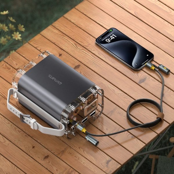 4smarts Kabel 3i1 USB-C Sæt Explorer 240W 1.5m Sort