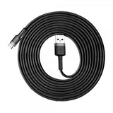 Baseus Kabel Cafule Cable USB-A/USB-C 3m Grå Sort