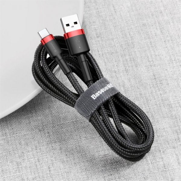 Baseus Kabel Cafule Cable USB-A/USB-C 3m Rød Sort