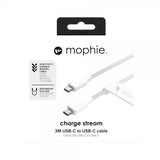 Mophie Kabel Chargestream USB-C til USB-C 3 m Hvid
