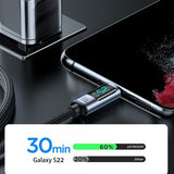 Joyroom Kabel Digital Display Fast Charging Cable USB-C til USB-C 100W 1.2m