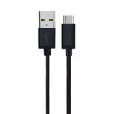 Xqisit Kabel Flettet USB-A til USB-C 1.8m Sort