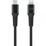 Xqisit Kabel Flettet USB-C til Lightning 2m Sort