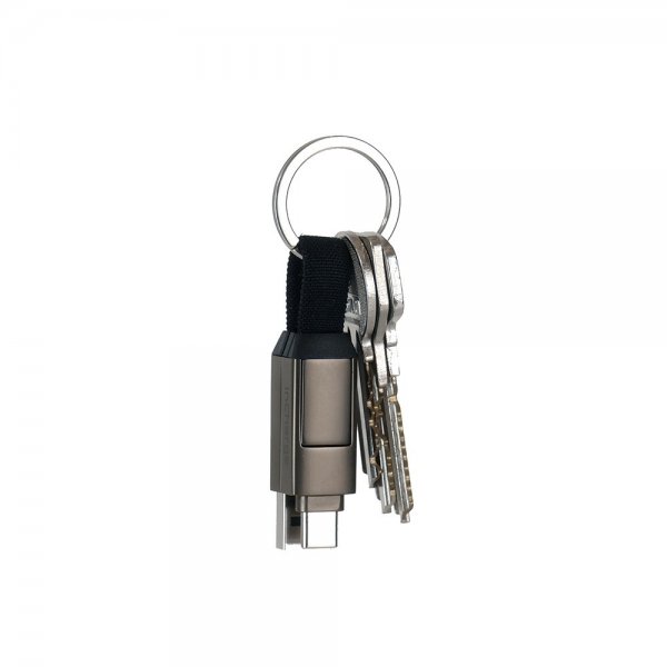 Rolling Square Kabel inCharge 6 Keyring Mercury Gray