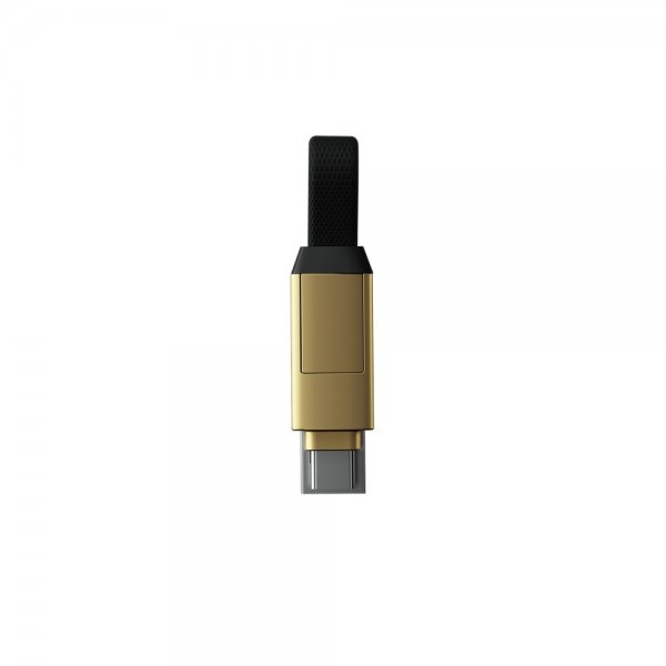 Rolling Square Kabel inCharge 6 Nøglering Saturn Gold