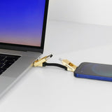 Rolling Square Kabel inCharge 6 Nøglering Saturn Gold