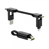 Rolling Square Kabel inCharge X Nøglering 100W 6i1 Lava Sort
