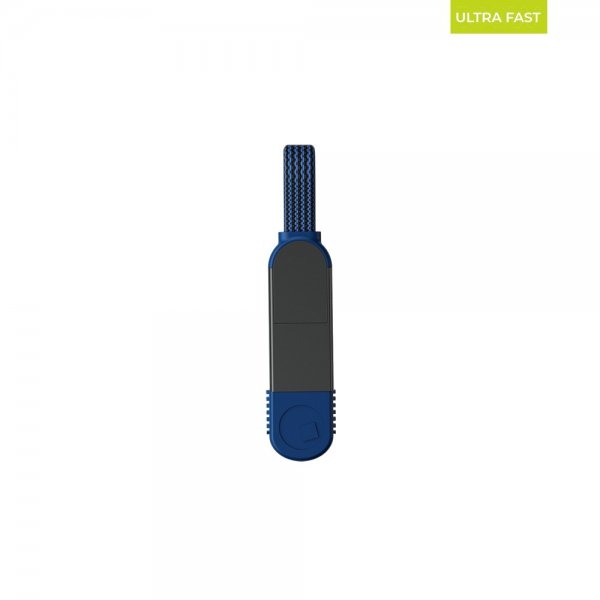 Rolling Square Kabel inCharge X Nøglering 100W 6i1 Safirblå