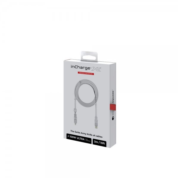 Rolling Square Kabel inCharge XL 100W 3m 6-i-1 Glacier White
