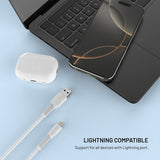 Fixed Kabel Liquid Silikone USB-A/Lightning 1.2m Hvid