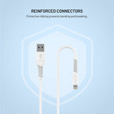 Fixed Kabel Liquid Silikone USB-A/Lightning 1.2m Hvid