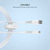 Fixed Kabel Liquid Silikone USB-A/Lightning 1.2m Hvid