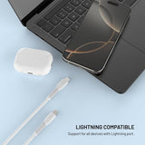 Fixed Kabel Liquid Silicone USB-C/Lightning 1,2 m Hvid
