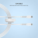 Fixed Kabel Liquid Silicone USB-C/Lightning 1,2 m Hvid