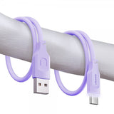 USAMS Kabel Lithe Series USB-A/USB-C 1.2 m Lilla