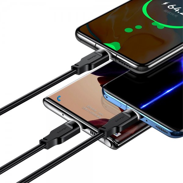 USAMS Kabel Lithe Series USB-C/USB-C 1.2 m Sort