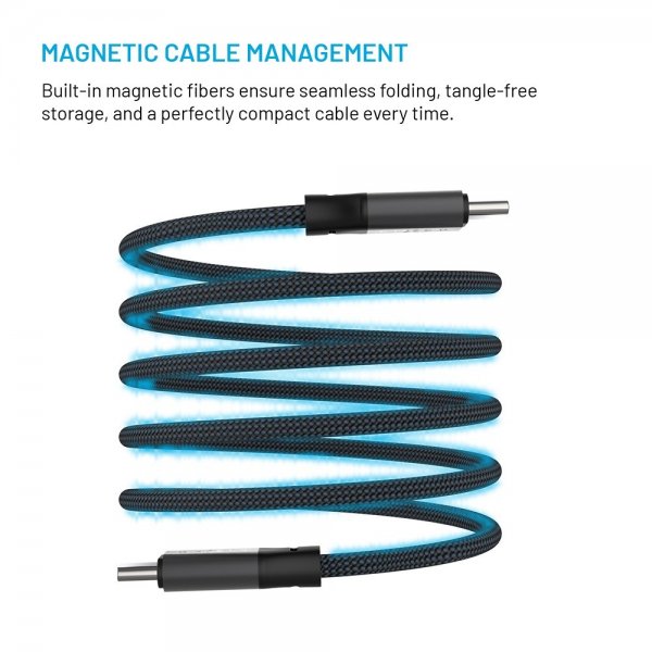 Fixed Kabel Magnetisk USB-C til USB-C 240W 1.2m