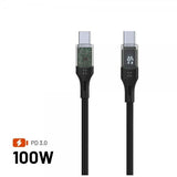 Fast Kabel med Display USB-C/USB-C 100W 1.2m