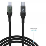 Fixed Kabel med Display USB-C/USB-C 100W 2m
