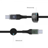 Fixed Kabel med Display USB-C/USB-C 100W 2m