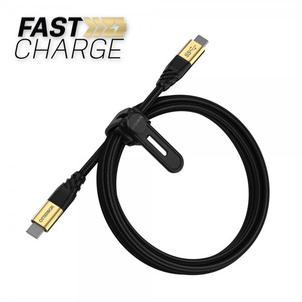 Otterbox Kabel Premium USB-C til USB-C 3.2 Gen 1 Kabel 1.8m 100W Black Shimmer