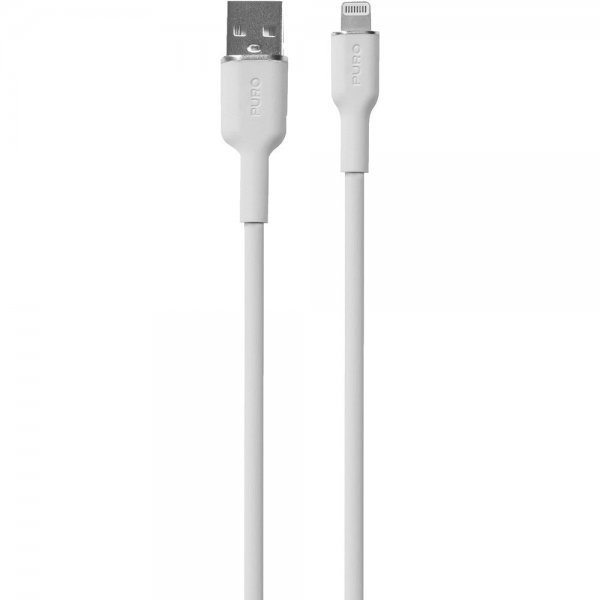 Puro Kabel Soft Charge & Sync Kabel USB-A/Lightning 1.5m Hvid