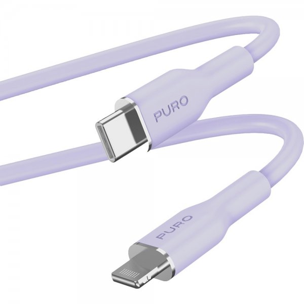 Puro Kabel Soft Charge & Sync Kabel USB-C/Lightning 1.5m Lavender