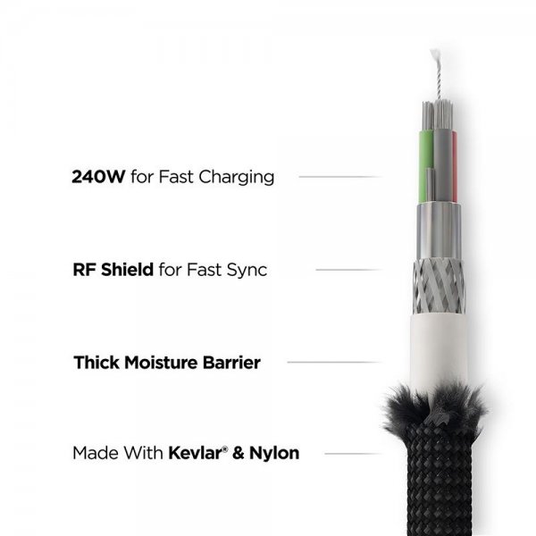 Nomad Kabel Universal Cable 240W 1.5m Kevlar Carbide