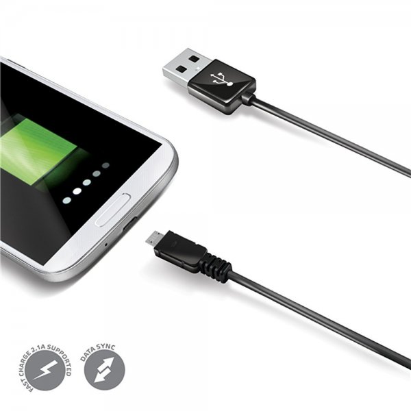 Celly Kabel USB-A til Micro-USB 1M Sort