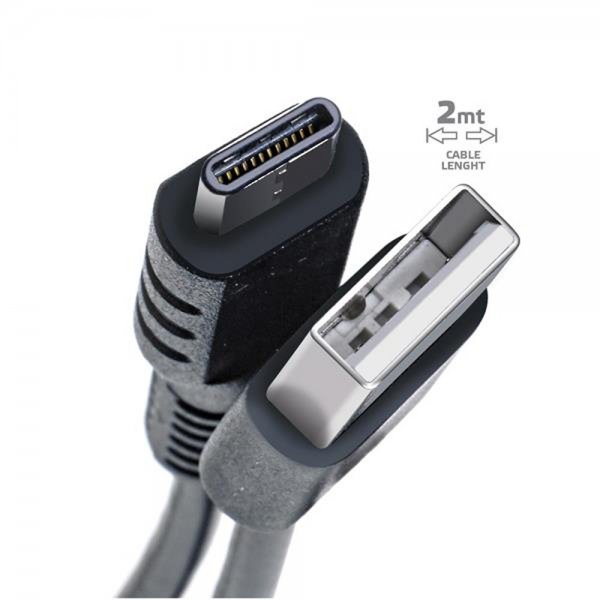 Celly Kabel USB-A til USB-C 2m Sort