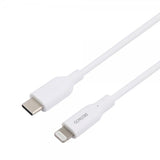 Deltaco Kabel USB-C Kabel med Lightning Stik 1m Hvid