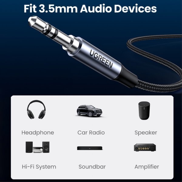 Ugreen Kabel USB-C til 3.5mm AUX 1m