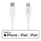 Deltaco Kabel USB-C til Lightning 2 meter Hvid