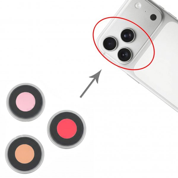 Kameralinse med ram til iPhone 17 Pro og 17 Pro Max - Sølv