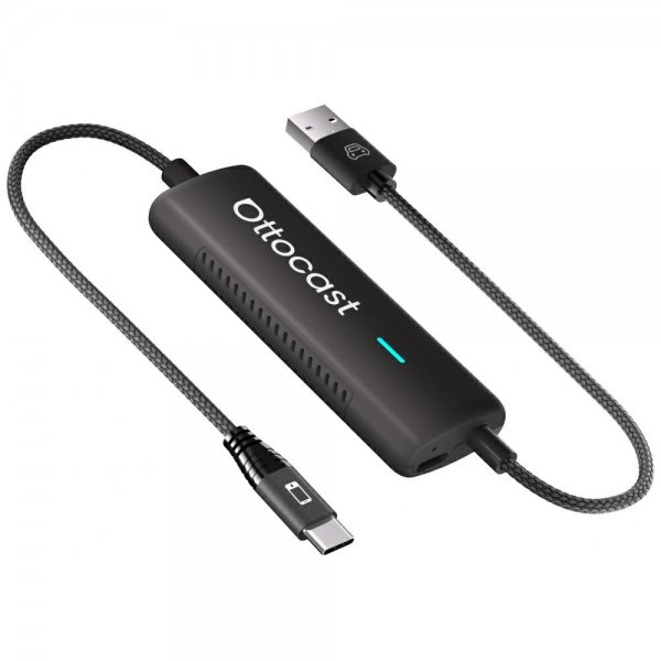 Ottocast Mirror Touch Trådløs CarPlay/Android Auto Adapter med Skærmspejling