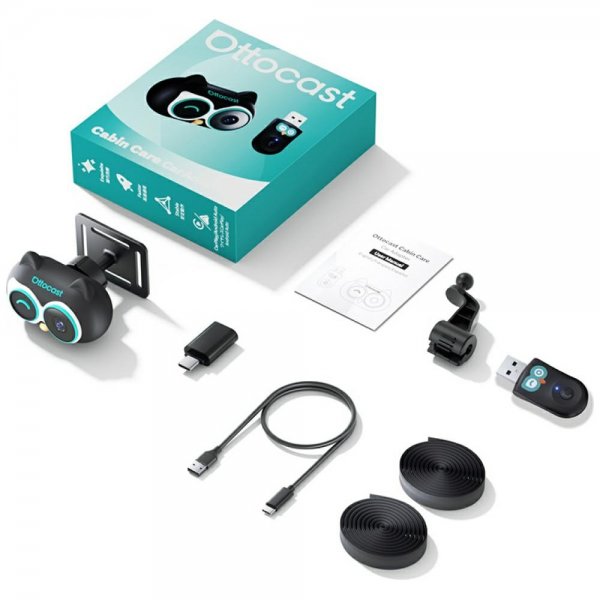 Ottocast Cabin Care trådløs Apple CarPlay-adapter med kamera