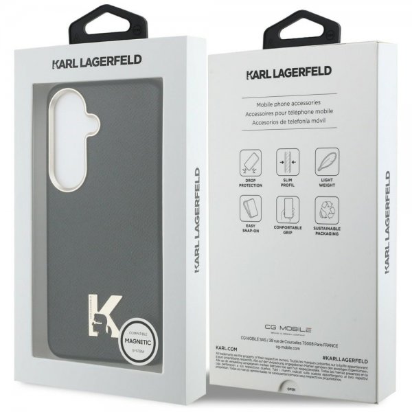 Karl Lagerfeld Samsung Galaxy S26 Cover K Logo MagSafe Sort