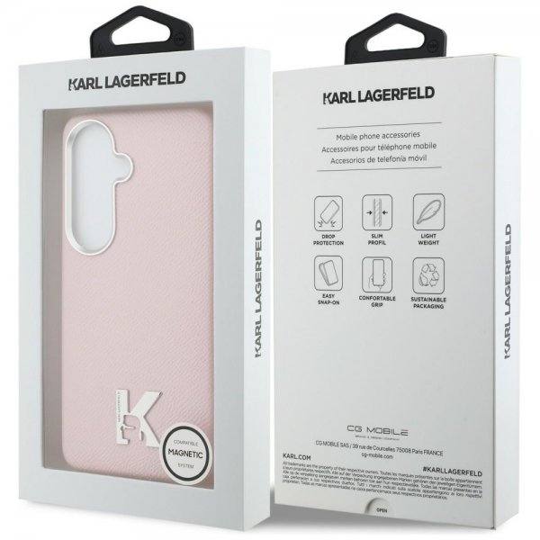Karl Lagerfeld Samsung Galaxy S26 Cover K Logo MagSafe Pink