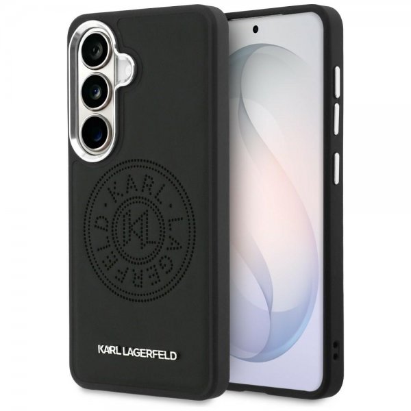 Karl Lagerfeld Samsung Galaxy S26 Plus Cover Perforated Logo MagSafe Sort