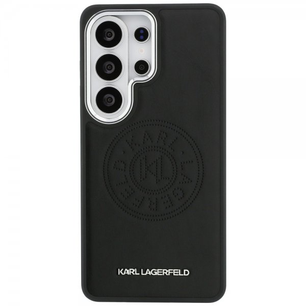 Karl Lagerfeld Samsung Galaxy S26 Ultra Cover Perforated Logo MagSafe Sort
