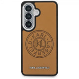 Karl Lagerfeld Samsung Galaxy S26 Plus Cover Perforated Logo MagSafe Brun
