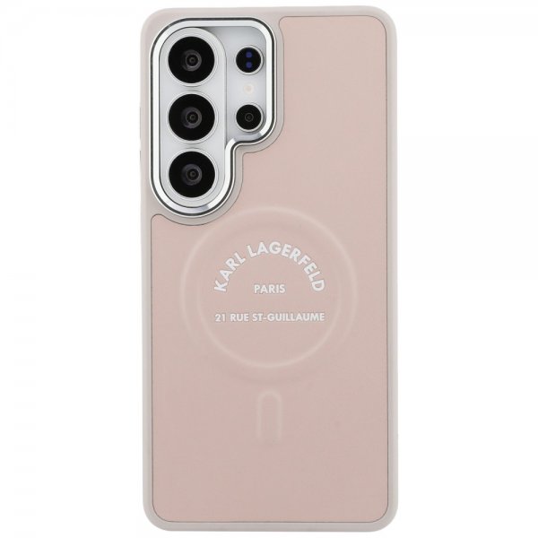 Karl Lagerfeld Samsung Galaxy S26 Ultra Cover Præget MagSafe RSG Rosa