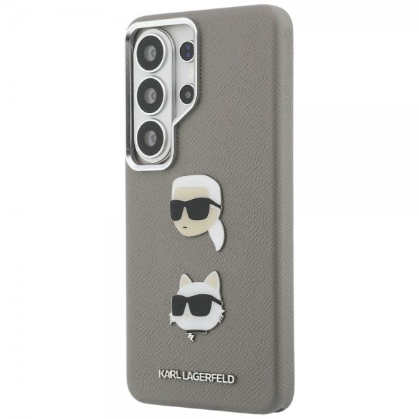 Karl Lagerfeld Samsung Galaxy S26 Ultra Cover Saffiano Karl & Choupette Silver