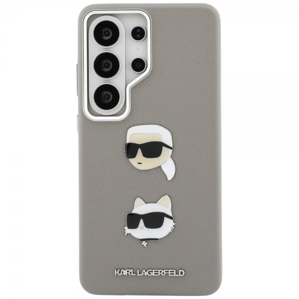 Karl Lagerfeld Samsung Galaxy S26 Ultra Cover Saffiano Karl & Choupette Silver