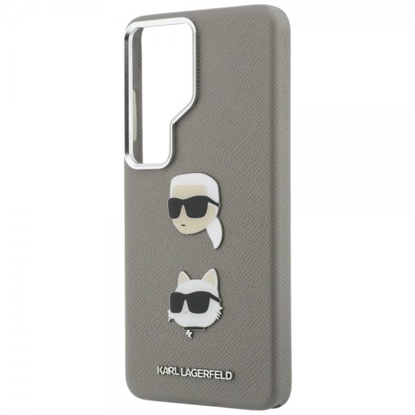 Karl Lagerfeld Samsung Galaxy S26 Ultra Cover Saffiano Karl & Choupette Silver