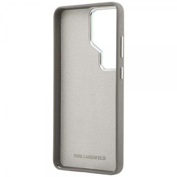 Karl Lagerfeld Samsung Galaxy S26 Ultra Cover Saffiano Karl & Choupette Silver