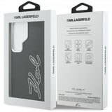 Karl Lagerfeld Samsung Galaxy S26 Ultra Cover Metal Logo Grained Sort