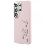 Karl Lagerfeld Samsung Galaxy S26 Ultra Cover Metal Logo Grained Rosa