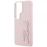 Karl Lagerfeld Samsung Galaxy S26 Ultra Cover Metal Logo Grained Rosa